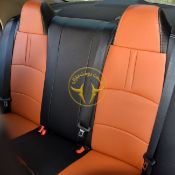 روکش چرم مشکی و مارون فابریک FMC 511