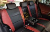 روکش چرم مشکی و زرشکی راوفور Rav4