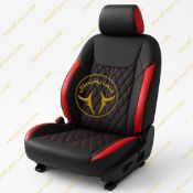 روکش صندلی چرم مشکی نوار قرمز SX5