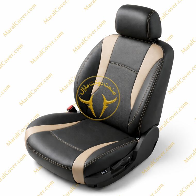 روکش چرم مشکی نوار کرم پرشیا جدید 2021